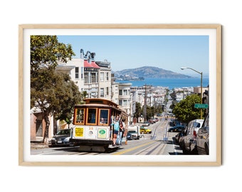 San Francisco Print, Bay Area Wall Art, Cable Car Framed Artwork, California Street Photography, Fine Art Photography, Extra Large Photo