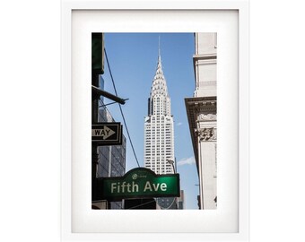 New York Print, Chrysler Building Photo, Fifth Avenue Poster, Architecture Wall Art, Fine Art Photography, Office Decor, Unique NYC Gift