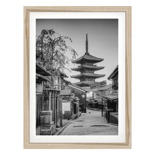 Fine Art Kyoto Print, Japan Black and White Photography Print, Japanese Architecture Framed Wall Art for Home Decor, Japan Gifts