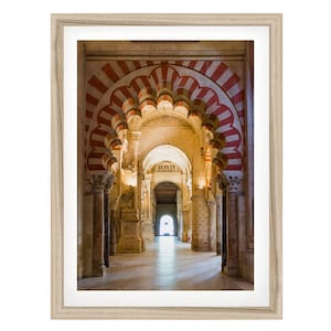 Spanish Wall Art, Mosque Archway Print, Mezquita Cordoba Spain, Andalusia Framed Artwork, Fine Art Photography, Spain Photo Gift for Her