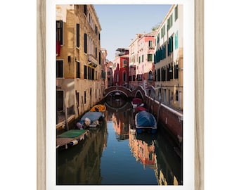 Venice Canal Photo Print: Colorful Italian Wall Art, Framed or Unframed