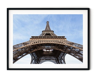 Eiffel Tower Print | Paris Wall Art, French Architecture Wall Decor, Framed Print | Fine Art Photography, Large Print