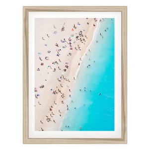 Beach Aerial Print, Minimalist Wall Art, Zakynthos Greece Photograph, Coastal Framed or Unframed Artwork, Fine Art Photography, Large Size
