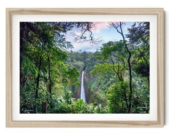 Costa Rica-watervalprint: tropisch regenwoud Fine Art Photography