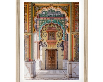 Patrika Gate Print, Indian Wall Art, Jaipur India, Rajasthan Framed or Unframed Artwork, Fine Art Photography, Unique Photo Gift for Her