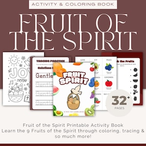 Fruit of the Spirit Kids Activity & Coloring Book / Christian Printable / Bible Learning