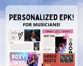 EPK Canva Template Minimalist Music Press Release for Musician