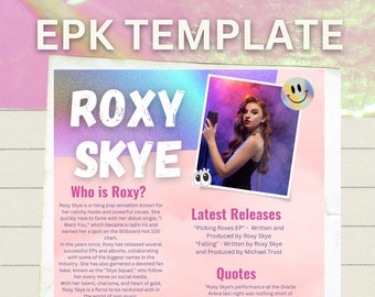 EPK Canva Template Minimalist Music Press Release for Musician