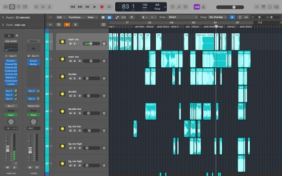 Logic Pro X Female Pop Vocals Template | Channel Strip Settting