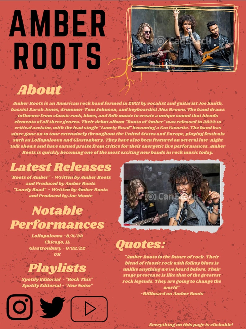 Personalized EPK Canva Template Music Press Release for Musician Personalized EPK Canva Template Music Press Release for Musician