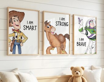Toy Story Affirmations Prints, Set of 3, Nursery Decor, Motivational Wall Art (Digital Download)