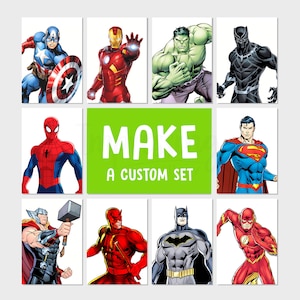 Make a Set - Superhelden Prints, Superhelden Poster, Superhelden Drucke für kleine Jungen Schlafzimmer, Jungenzimmer Dekor, Avengers, digitaler Download