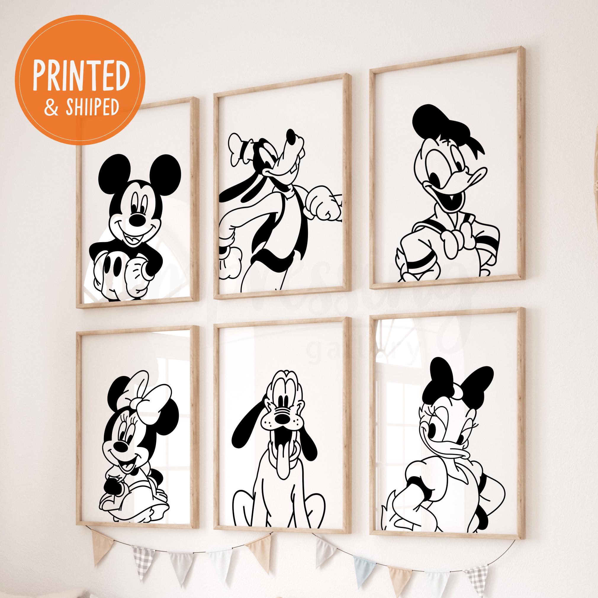 Mickey Mouse & Friends Prints, Donald, Goofy, Minnie, Daisy, Pluto