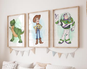Make a Set - Toy Story Watercolor Wall Art, Nursery Wall Decor, Digital Download