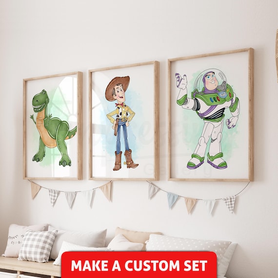 Toy Story Diy Giant Letter Blocks Toy Story Inspired Wall Hanging Large Toy 3D Wooden Block Letter Wall Decor  *DIY Kit
