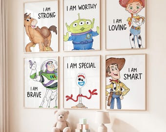 Make a Set - Toy Story Affirmations Prints, Nursery Wall Decor, Digital Download