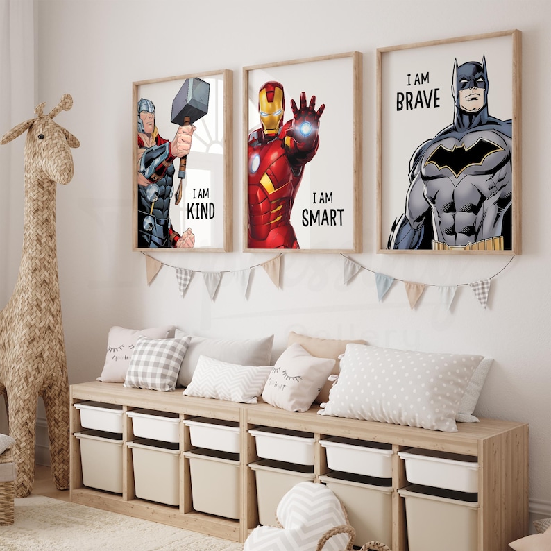 Superhero Affirmations Prints, Spiderman, Hulk, Captain America, Ironman, Thor, Superheroes (Digital Download) image 9