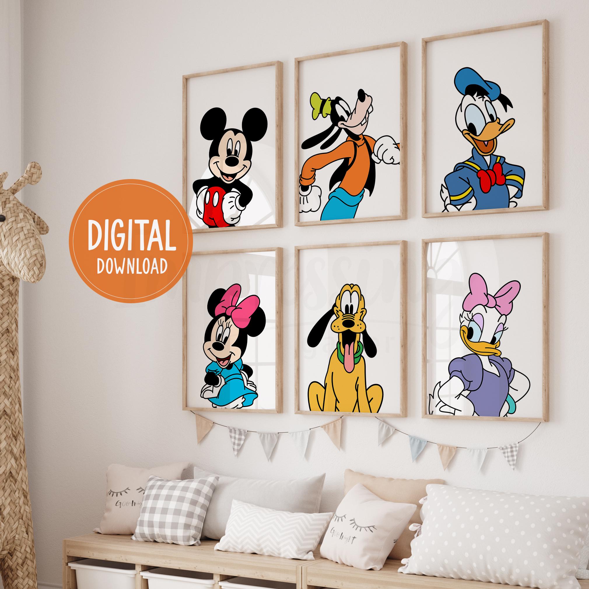 Mickey Mouse & Friends Prints, Donald, Goofy, Minnie, Daisy