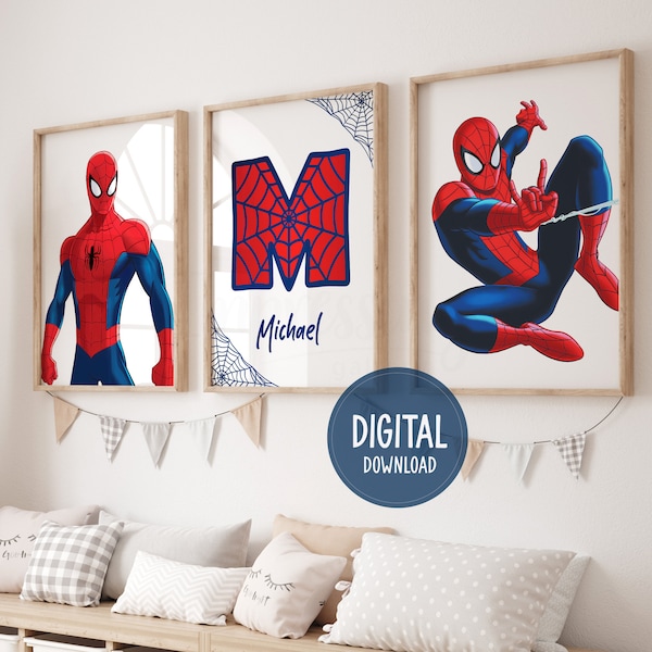 Black Spiderman Room Decor Etsy