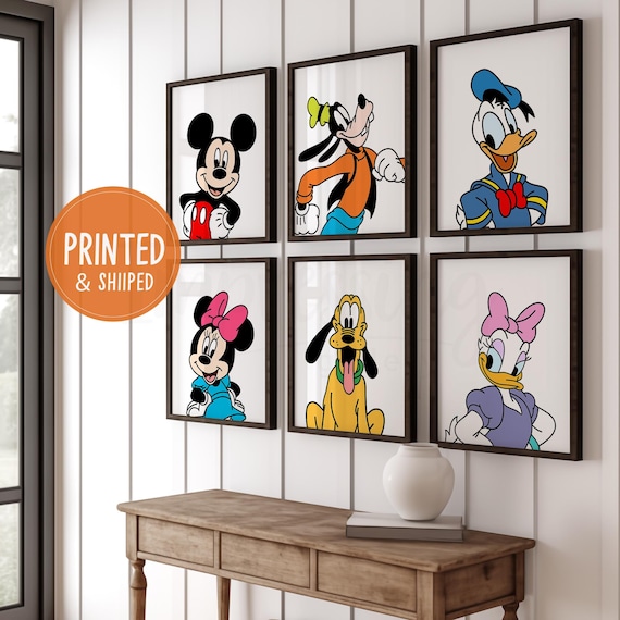 Mickey Mouse & Friends Prints, Donald, Goofy, Minnie, Daisy, Pluto
