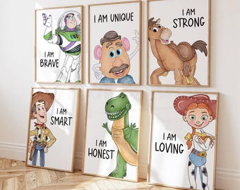 Make s Set - Toy Story Affirmations Prints, Watercolor Wall Art, Printed & Shipped
