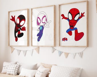 Spidey und seine Freunde Drucke, Miles Morales, Spider Gwen, gedruckt und ausgeliefert