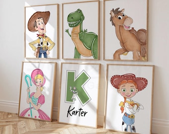 Toy Story Personalized Wall Art, Kids Room Decor, Nursery Prints, Printed & Shipped