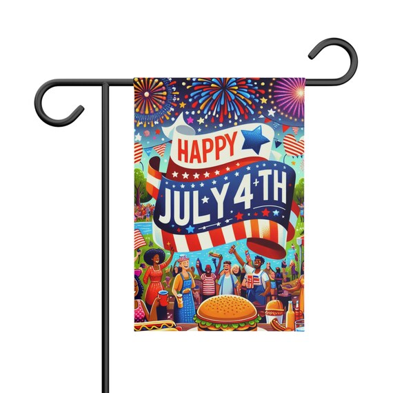 Patriotic Garden Banner, 4th of July Decor, Independence Day Yard Flag, Festive Outdoor Decoration, Summer Celebration Flag