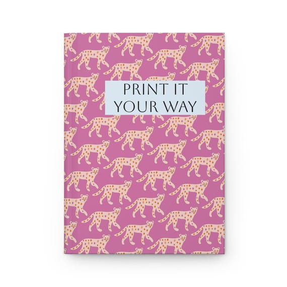 Leopard Print Hardcover Journal | Stylish Notebook for Writing, Gifts, Journal Lovers, Animal Print Diary, Cute Stationery