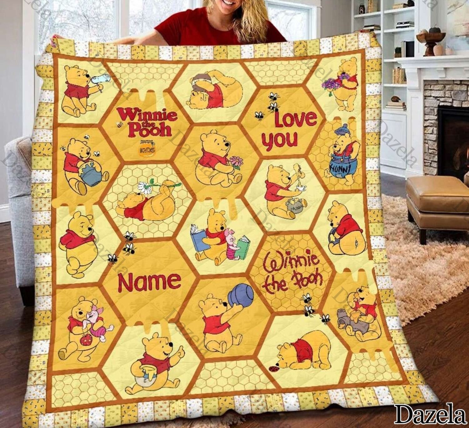 Winnie the pooh quilt blanket sale