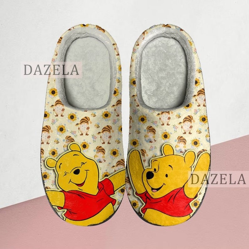 Winnie The Pooh Cozy Unisex Winter Slippers