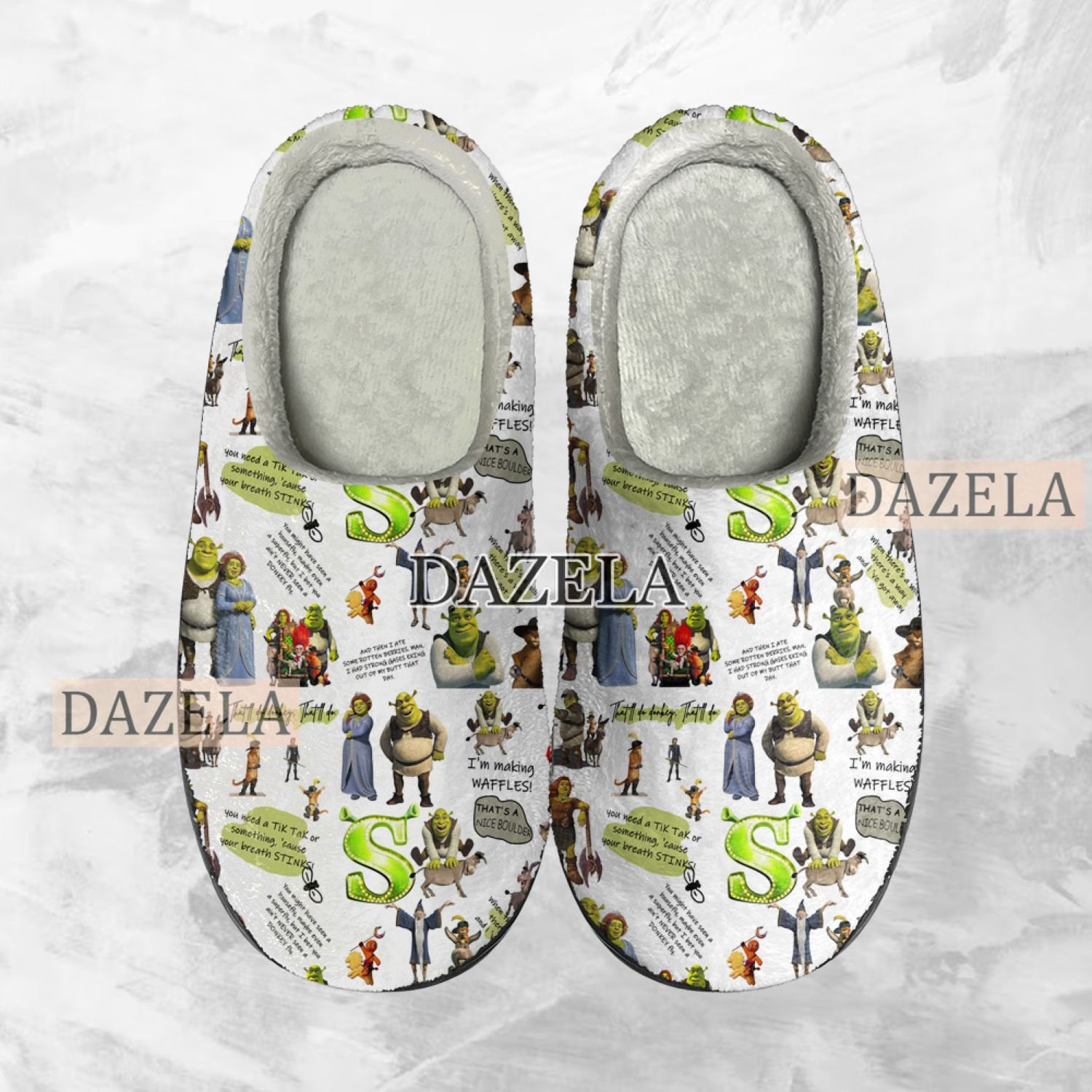 Shrek Cozy Unisex Winter Slippers, Shrek Winter Shoes
