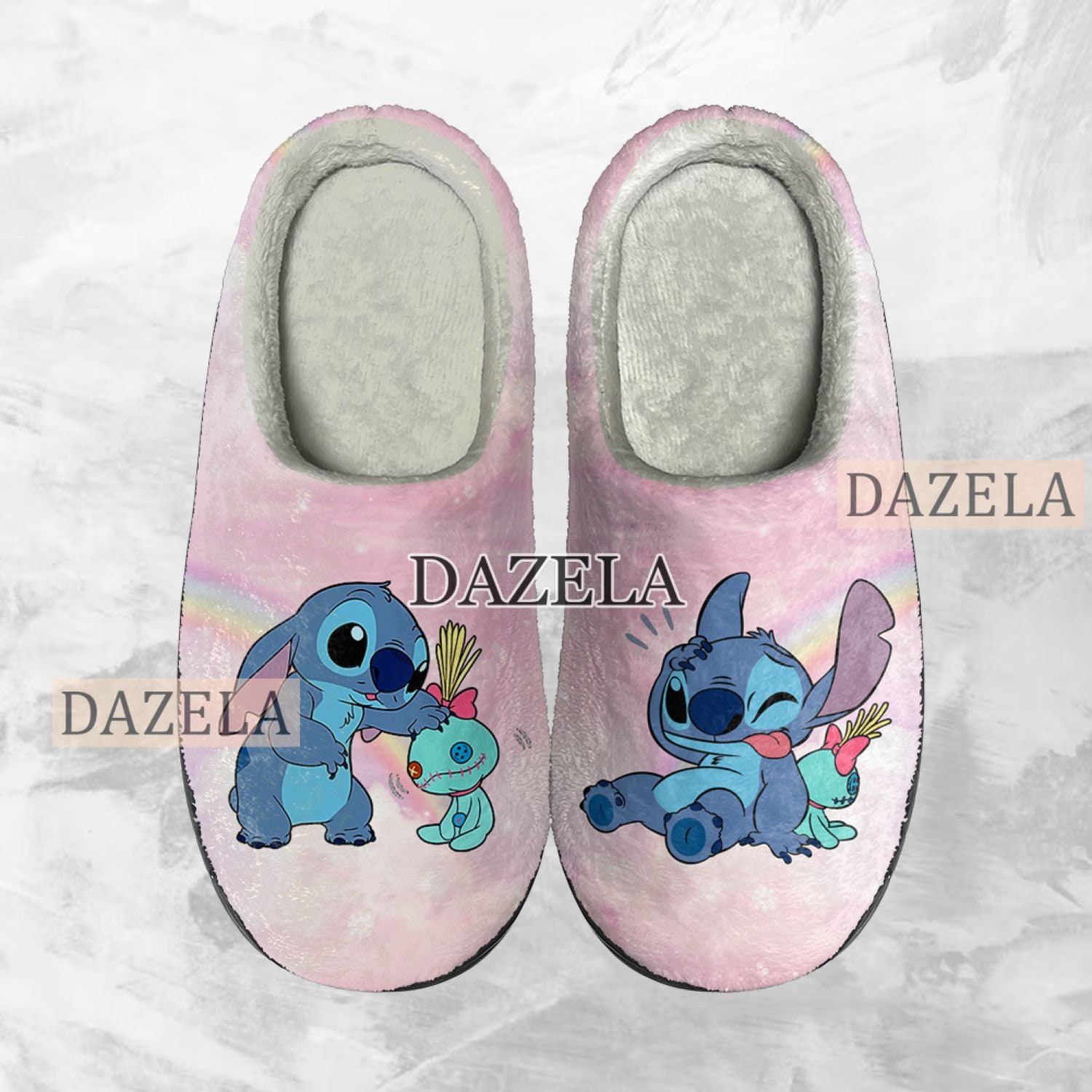 Cute Stitch Cozy Unisex Winter Slippers, Disney Lilo and Stitch Winter Shoes