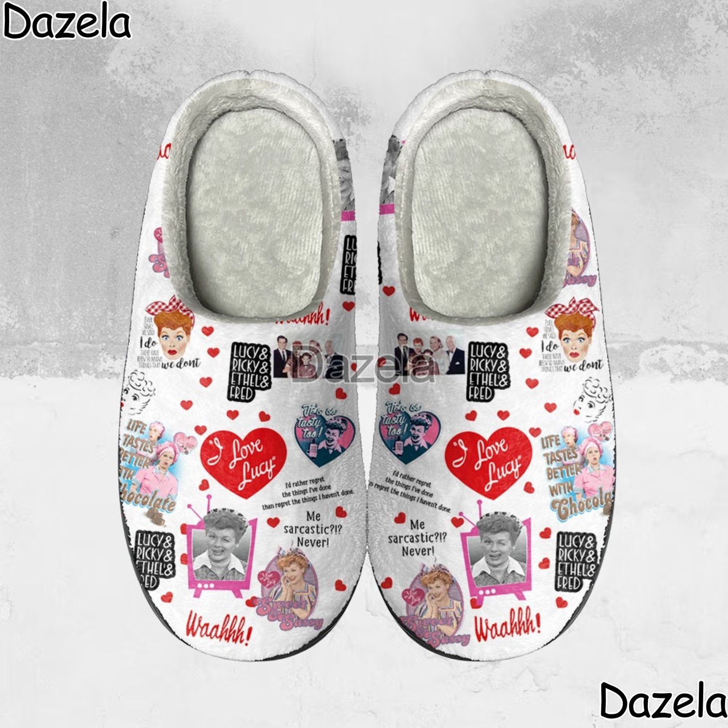 I Love Lucy Slippers Etsy