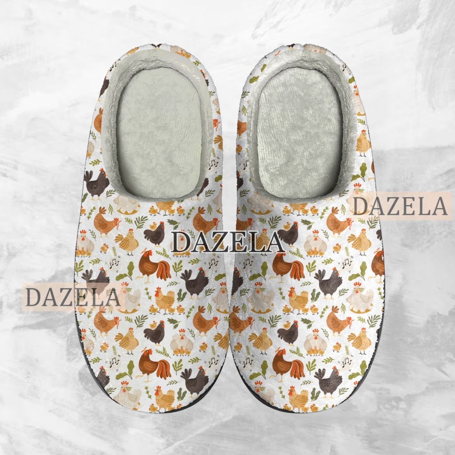 Chicken Breeds Cozy Unisex Winter Slippers