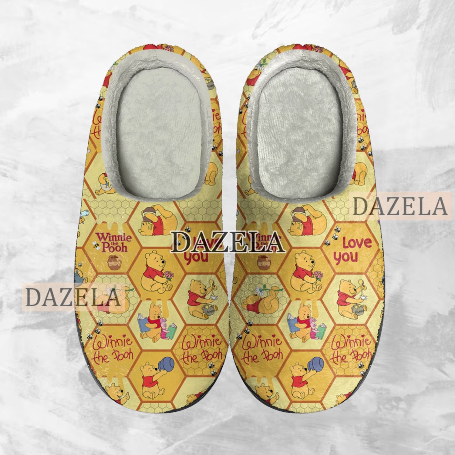 Winnie The Pooh Cozy Unisex Winter Slippers, Disney Winnie The Pooh Winter Shoes