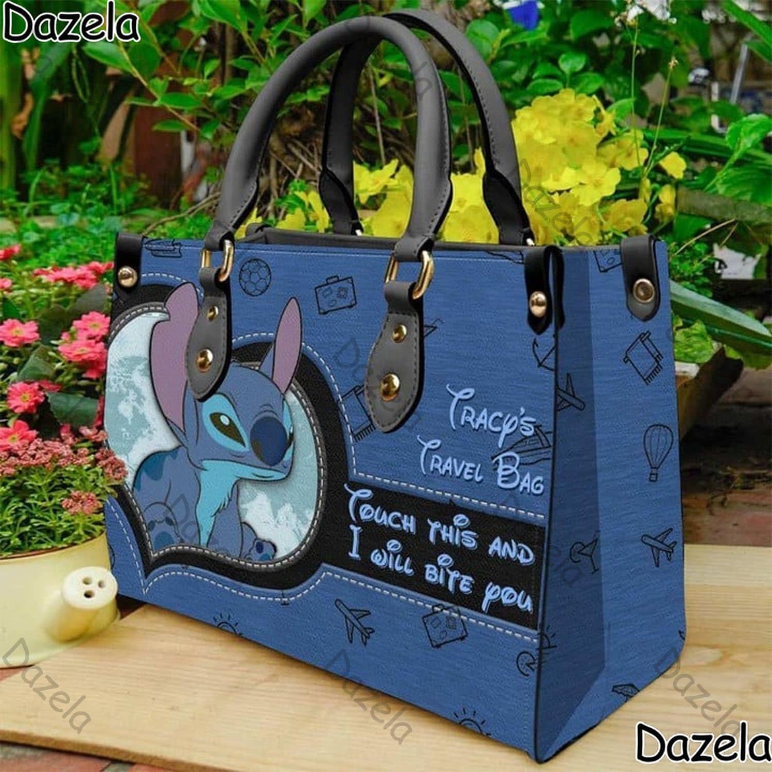 Cute Stitch Handbag, Lilo and Stitch Leather Bag, Christmas Shoulder Bag