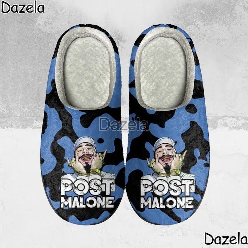 Post Malone Cozy Unisex Winter Slippers, Post Malone Music Winter Shoes