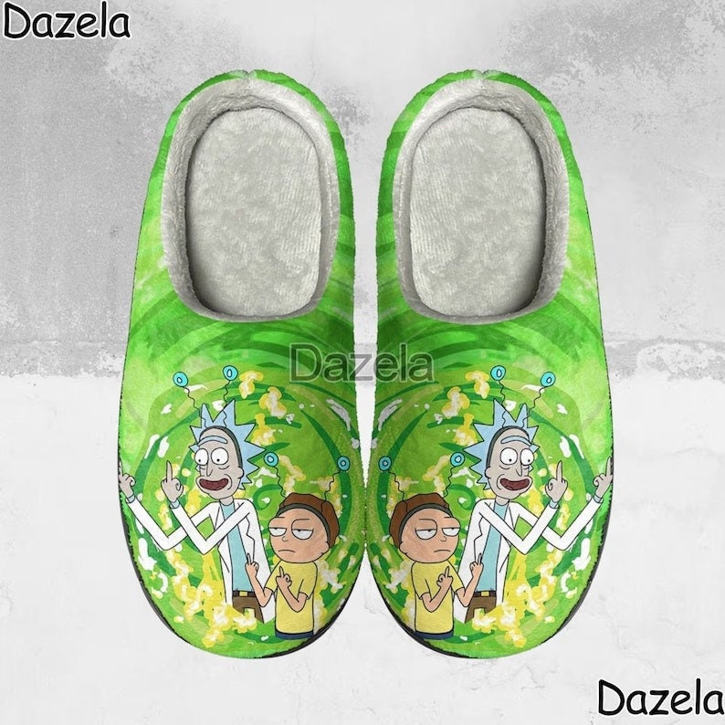 Rick and Rickandmorty Cozy Unisex Winter Slippers
