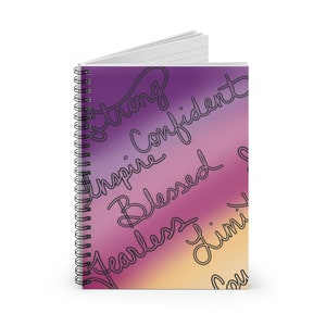 Affirmation Spiral Notebook - Ruled Line