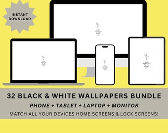 32 MINIMALIST WALLPAPERS BUNDLE, Match Wallpapers Across Your Devices, Phone+Tablet+Laptop+Monitor, iOS, iPadOS, Android, MacOS, Windows