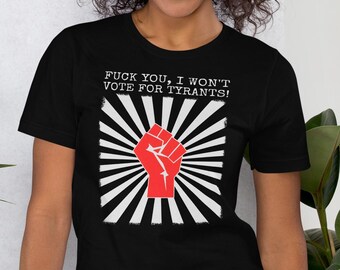 Anti-Trump shirt, T-shirt anti MAGA oorlogsregime, stop fascisme T-shirt, cadeau vrije meningsuiting activist