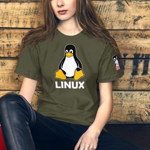 Linux Tux Unisex T-Shirt, Linux Penguin Shirt, Geek Merch, Programmer Shirt, SUDO Tux Tee, Penguin Shirt, Linux Tee, Coder Shirt, Nerd Shirt