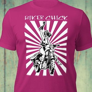Biker Chick T-Shirt, Unisex Vintage Motorcycle Shirt, Biker Girl Shirt, Biker Chicks Tee, Motorbike Tee, Biker Babe, Vintage Motorcycle Tee
