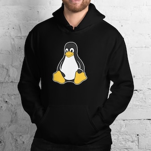 Tux Penguin Unisex Hoodie, Linux Hoodie, Geek Hoodie, Programmer Gift, Dev Hoodie, Programmer Hoodie, Linux Penguin Hoodie, Coder Gift