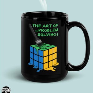 Rubiks Cube Art of Problem Solving-mok, grappige Rubiks-beker, Puzzle Lover, Coder & Geek-cadeau