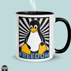 Taza de café Tux, taza de pingüino de Linux, regalo para programadores y codificadores, ideal para técnicos de código abierto de Linux, regalo para usuarios de Linux.