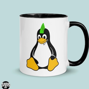 Punk Linguin Tux Pinguin Tasse, Open Quellcoder Tasse, Geschenk für Programmierer & Coder, Geschenk für Programmierer und Programmierer, Geek Geschenk für Programmierer