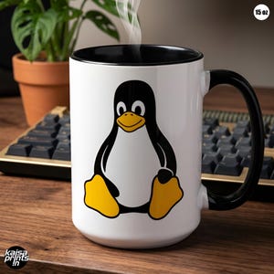 Linux Coffee Mug, Coding Mug, Linux Cup, Geek Coffee Mug, Dev Mug, Tux Coffee Mug, Penguin Cup, Coder Cup, Linux Penguin, Nerd Coffee Mug