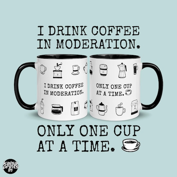 Funny Coffee Addict Mug, Mark Twain Quote Cup, Coffee & Book Lover Gift for Caffeine Addicts and Writers